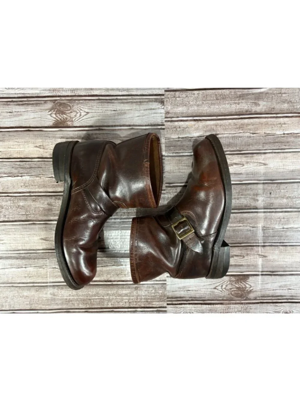 Durango belts Leather Biker Boots size 10 E color burgundy vintage RARE